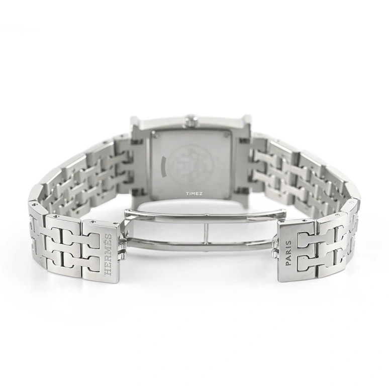Hermès,H Hour 30x21mm,30x21mm,Stainless Steel,Silver White,Quartz,Crystal Glass,Sapphire,Square,HH1,HH1.230.271/4808