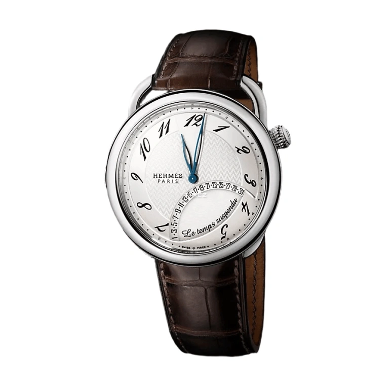 Hermès,Arceau 43mm,43mm,Stainless Steel,White,Automatic,Day,Retrograde,W036873WW00