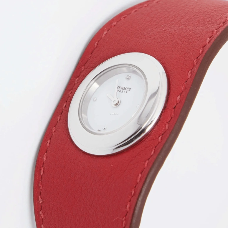 Hermès,Faubourg 19.50mm,19.50mm,Stainless Steel,White,Quartz,Sapphire,Silver,W042630WW00