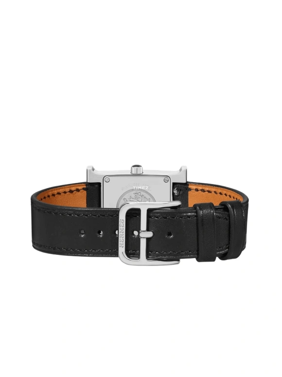 Hermès,Heure H 21x21mm,21x21mm,Stainless Steel,Black,Quartz,Sapphire,Crystal Glass,Silver,W046342WW00