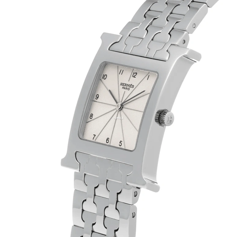 Hermès,H Hour 26mm,26mm,Stainless Steel,Silver White,Quartz,Sapphire,Crystal Glass,Square,HH1,HH1.510.260/4805