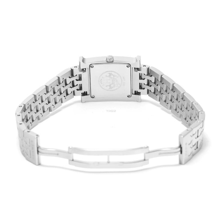 Hermès,H Hour 30x21mm,30x21mm,Stainless Steel,Silver White,Quartz,Sapphire,Square,HH1,HH1.230.271/4804