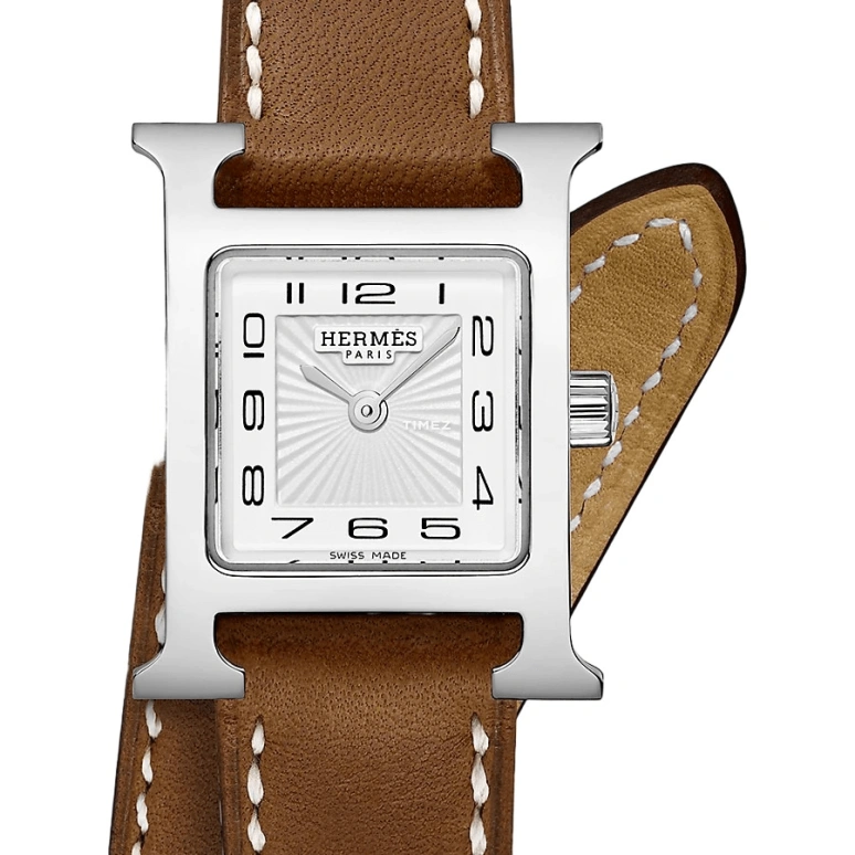 Hermès,Heure H 17.20x17.20mm,17.20x17.20mm,Stainless Steel,White,Quartz,Sapphire,Crystal Glass,Square,W037962WW00
