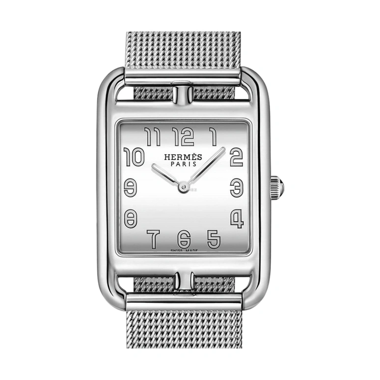 Hermès,Cape Cod 29x29mm,29x29mm,Stainless Steel,Silver White,Quartz,Sapphire,Crystal Glass,Square,W045235WW00