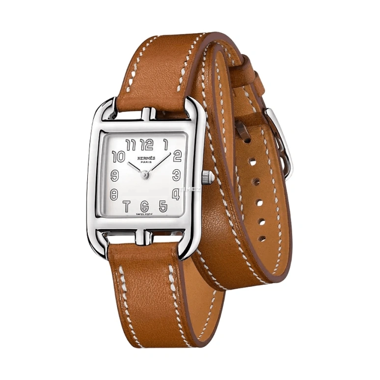 Hermès,Cape Cod 23x23mm,23x23mm,Stainless Steel,White,Quartz,Sapphire,Crystal Glass,Square,W040233WW00