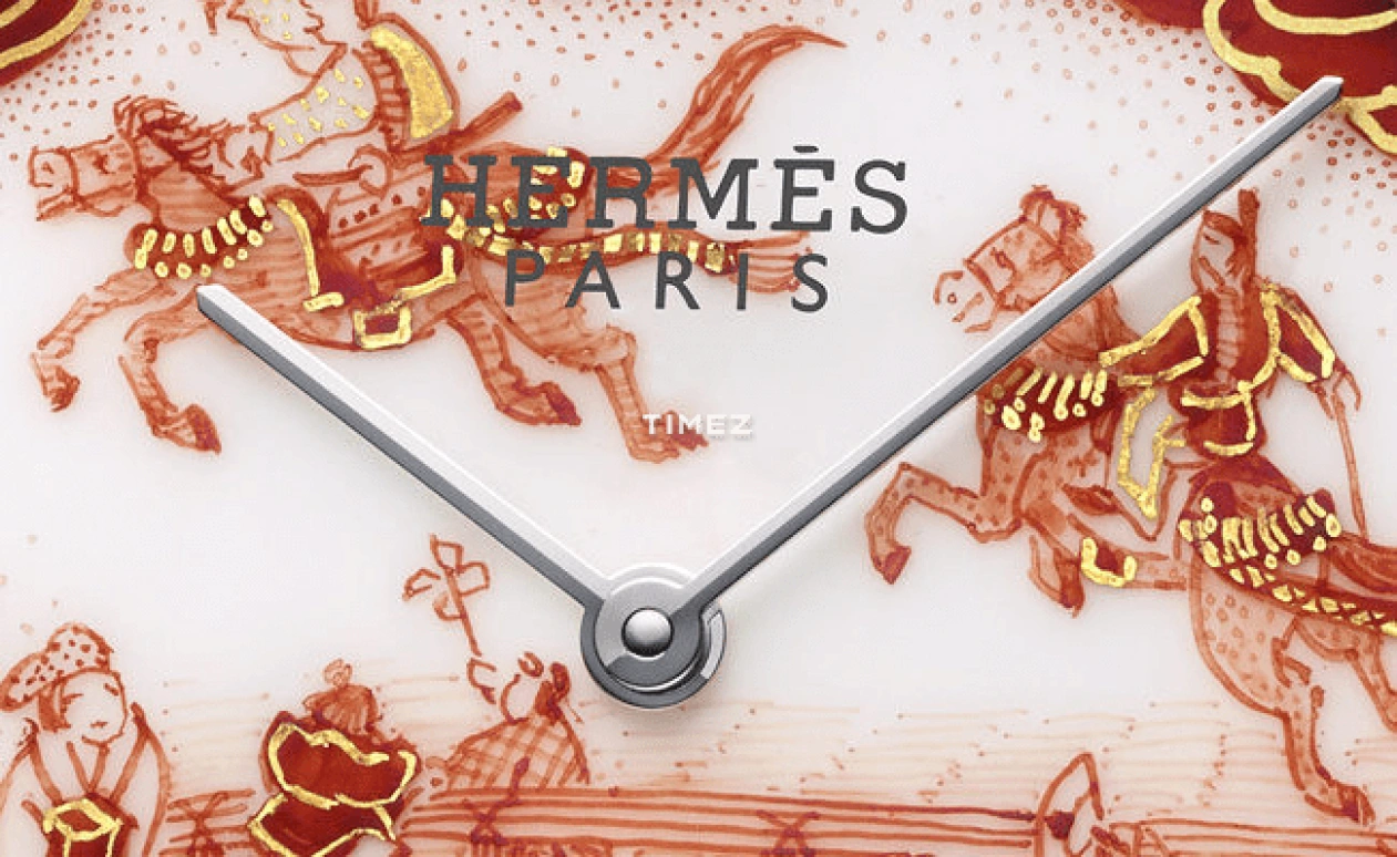 Hermès,Le temps suspendu 39.50mm,39.50mm,White Gold,Multi-Color,White,Automatic,42hours,In-house Caliber,KOMA KURABE