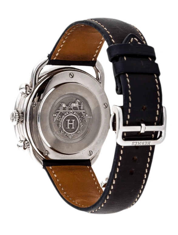 Hermès,Arceau 43mm,43mm,Stainless Steel,Brown,Automatic,Chronograph,Day,W034831WW00
