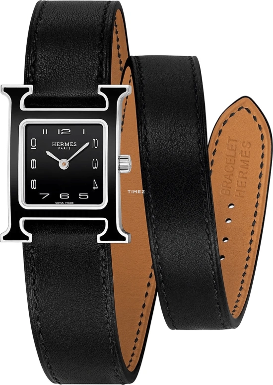 Hermès,Heure H 21x21mm,21x21mm,Stainless Steel,Black,Quartz,Sapphire,Crystal Glass,Square,W044937WW00
