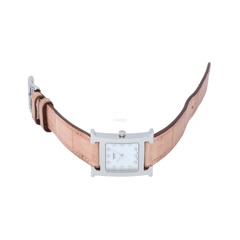 Hermès,H Hour 30x21mm,30x21mm,Stainless Steel,Silver White,Quartz,Sapphire,Crystal Glass,Square,HH1,HH1.210.283/MRP