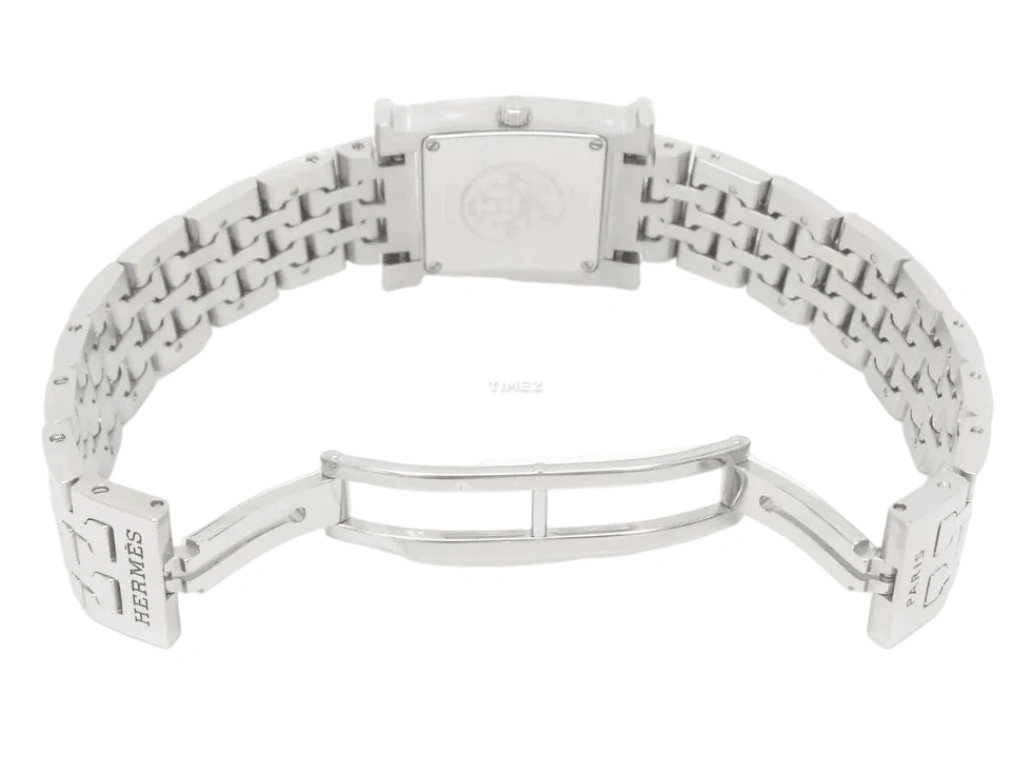 Hermès,H Hour 30x21mm,30x21mm,Stainless Steel,White,Quartz,Sapphire,Crystal Glass,Square,HH1,HH1.210.283/4804