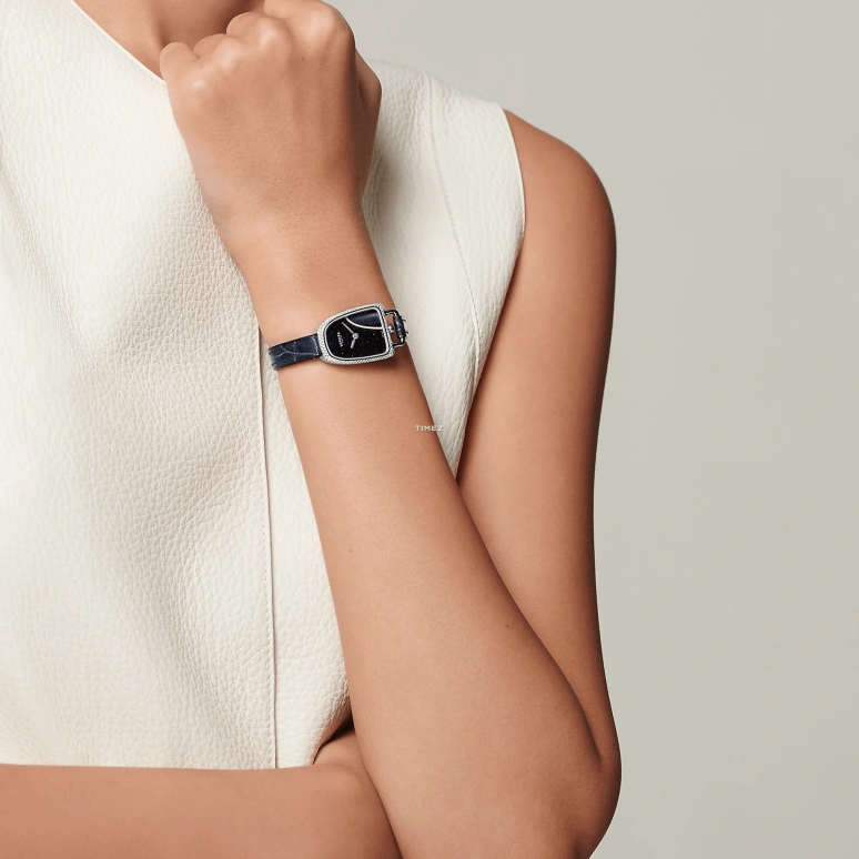 Hermès,Galop D'Hermès 32x20mm,32x20mm,Stainless Steel,Dark Blue,Quartz,Crystal Glass,Other,W059592WW00