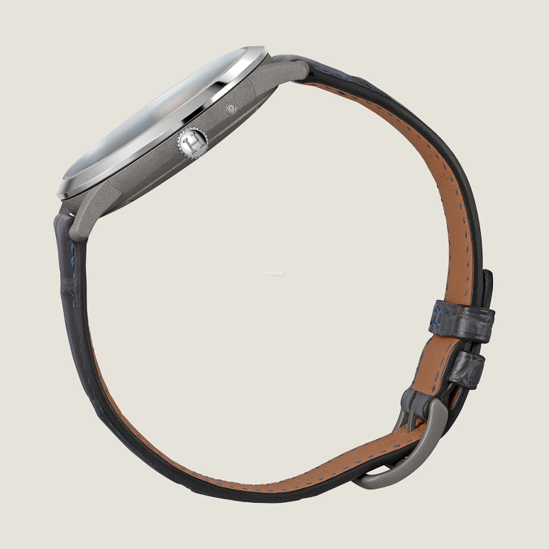 Hermès,Slim d'Hermès 39.50mm,39.50mm,Titanium,Platinum,Grey,Automatic,Moonphase,In-house Caliber,W053606WW00