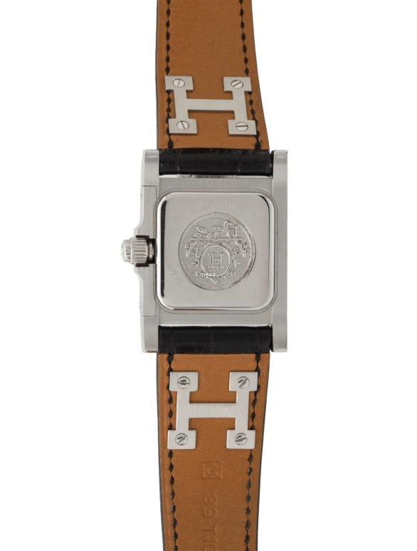 Hermès,Médor 23x23mm,23x23mm,Stainless Steel,Silver White,Quartz,Sapphire,Square,W035456WW00