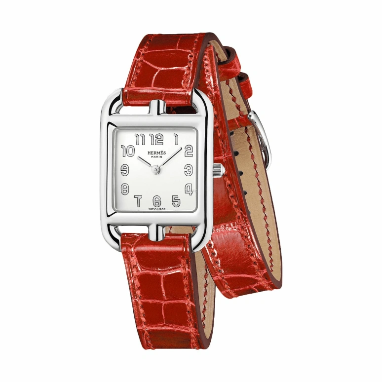 Hermès,Cape Cod 23x23mm,23x23mm,Stainless Steel,White,Quartz,Sapphire,Crystal Glass,Square,W043771WW00