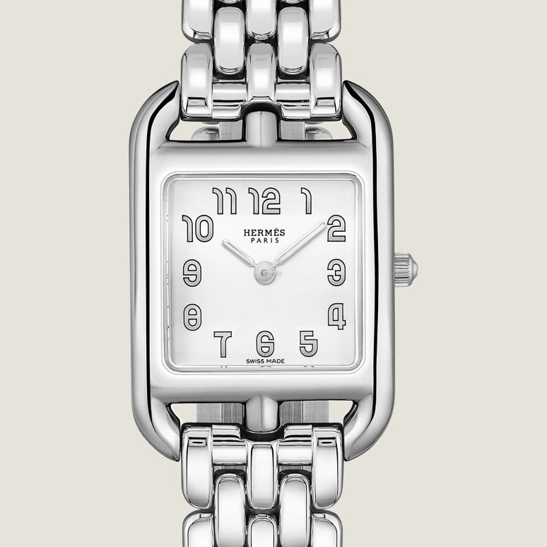 Hermès,Cape Cod 31x23mm,31x23mm,Stainless Steel,White,Quartz,Sapphire,Crystal Glass,Square,W057466WW00