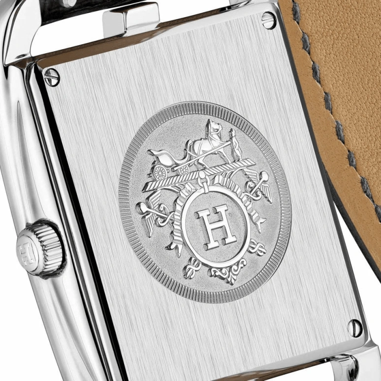 Hermès,Cape Cod 29x29mm,29x29mm,Stainless Steel,Black,Quartz,Sapphire,Square,W043677WW00