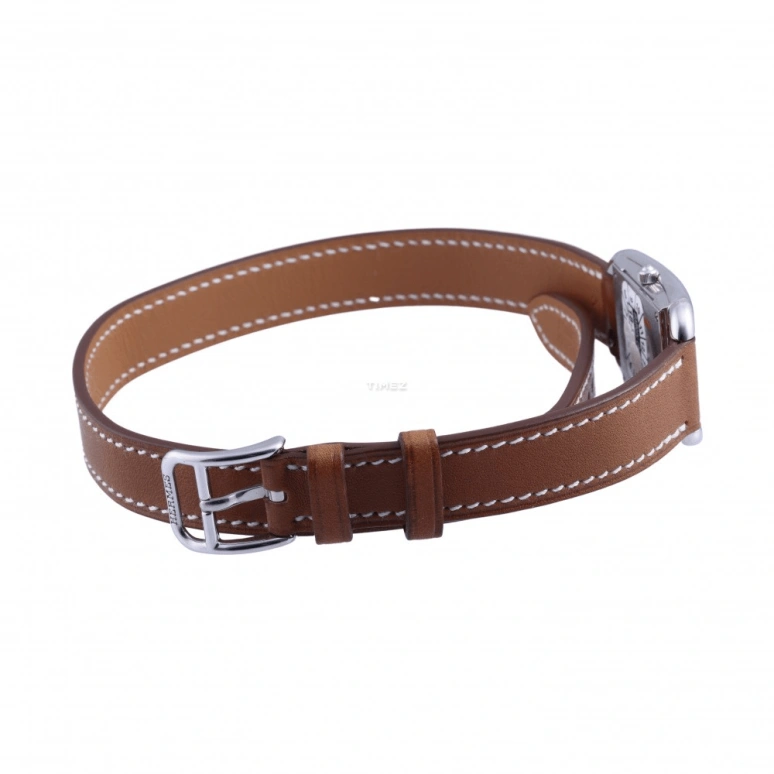 Hermès,Cape Cod 23x23mm,23x23mm,Stainless Steel,White,Quartz,Hardlex,Square,W040311WW00