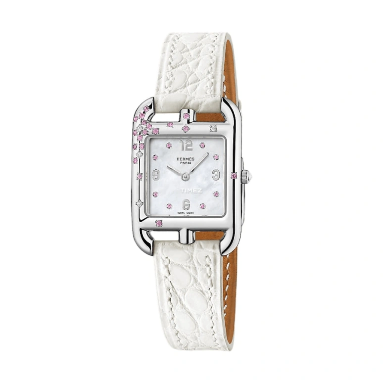 Hermès,Cape Cod 23mm,23mm,Stainless Steel,White,Quartz,Sapphire,Crystal Glass,Square,W052148WW00
