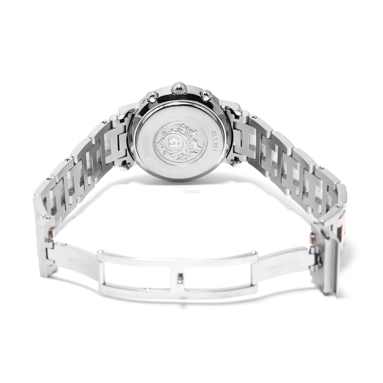 Hermès,Clipper 31mm,31mm,Stainless Steel,White,Quartz,Chronograph,Day,CL1,CL1.321.214.3833