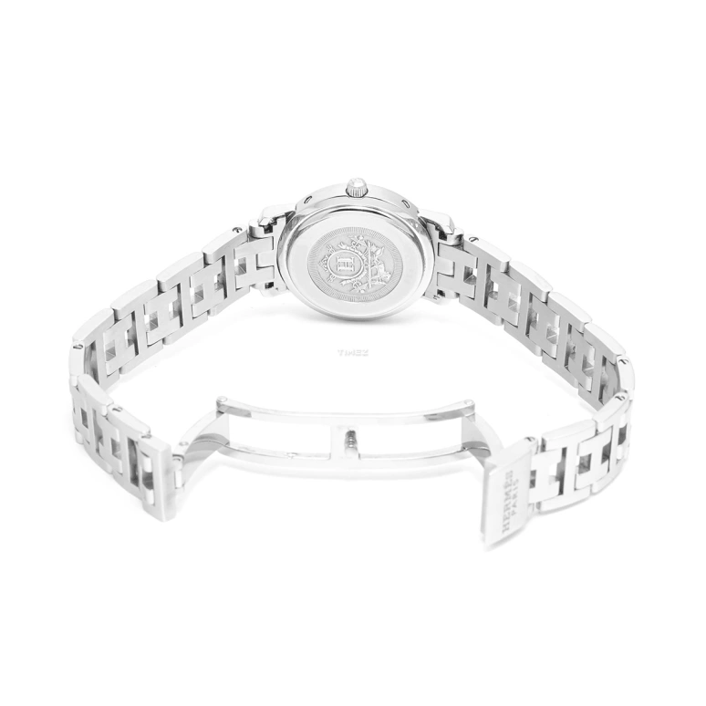 Hermès,Clipper 24mm,24mm,Stainless Steel,White,Quartz,Day,Sapphire,Crystal Glass,CL4,CL4.230.212/3821