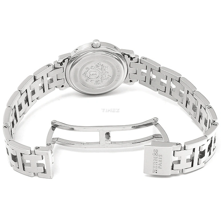 Hermès,Clipper 24mm,24mm,Stainless Steel,Pink,Quartz,Day,Sapphire,Crystal Glass,CL4,CL4.210.214/3821