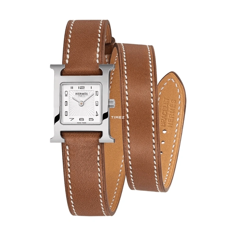 Hermès,Heure H 21x21mm,21x21mm,Stainless Steel,White,Quartz,Sapphire,Crystal Glass,Square,W036717WW00