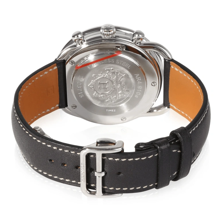 Hermès,Arceau 43mm,43mm,Stainless Steel,Black,Automatic,Chronograph,Day,AR4,AR4.910.630/DD762