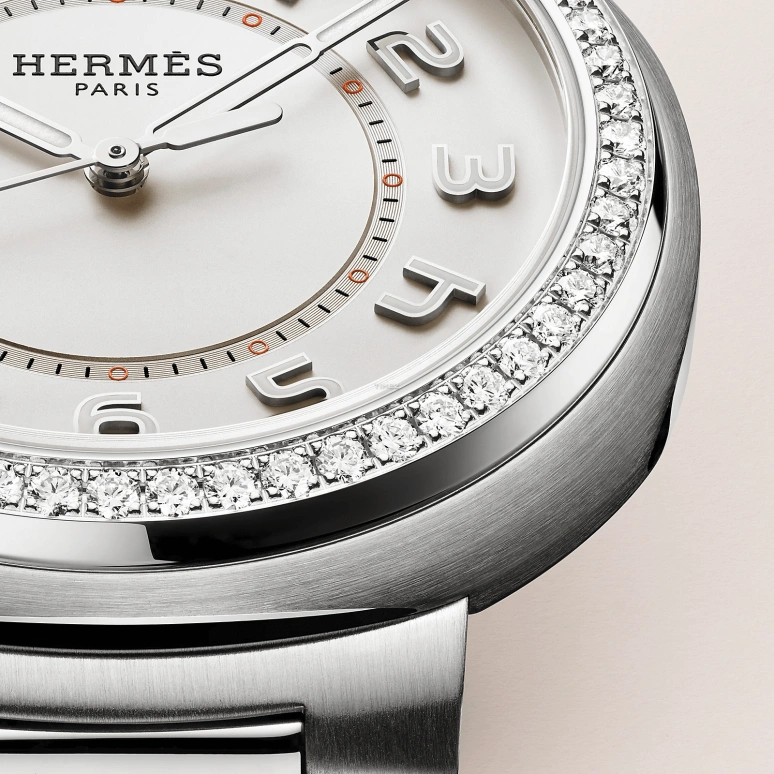 Hermès,Hermès Cut 36mm,36mm,Stainless Steel,Silver White,Automatic,50hours,In-house Caliber,W403229WW00