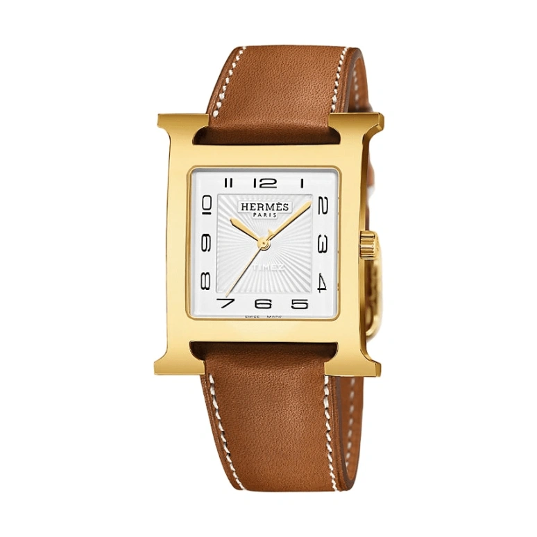 Hermès,Heure H 30.50x30.50mm,30.50x30.50mm,Stainless Steel,White,Quartz,Sapphire,Crystal Glass,Square,W036844WW00
