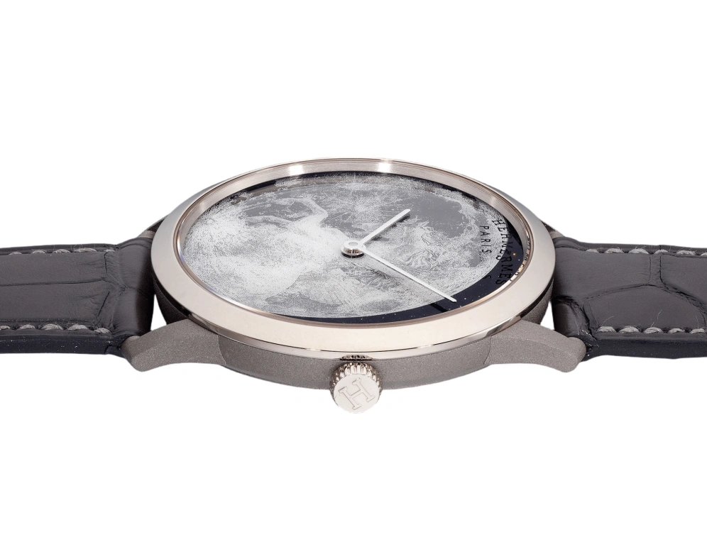 Hermès,Slim d'Hermès 39.50mm,39.50mm,White Gold,Titanium,Multi-Color,Automatic,42hours,In-house Caliber,CLAIR DE LUNE