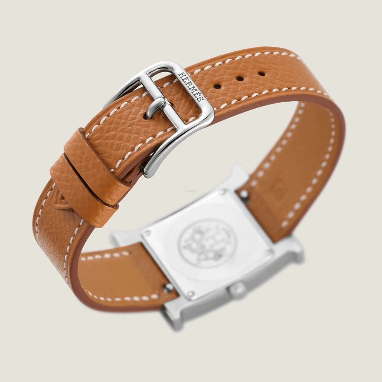 Hermès,Heure H 25x21mm,25x21mm,Stainless Steel,White,Quartz,Sapphire,Crystal Glass,Square,W036702WW00