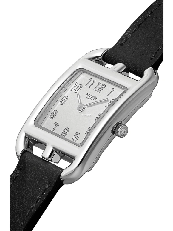 Hermès,Cape Cod 23x23mm,23x23mm,Stainless Steel,Cream white,Quartz,Sapphire,Crystal Glass,Square,W049581WW00