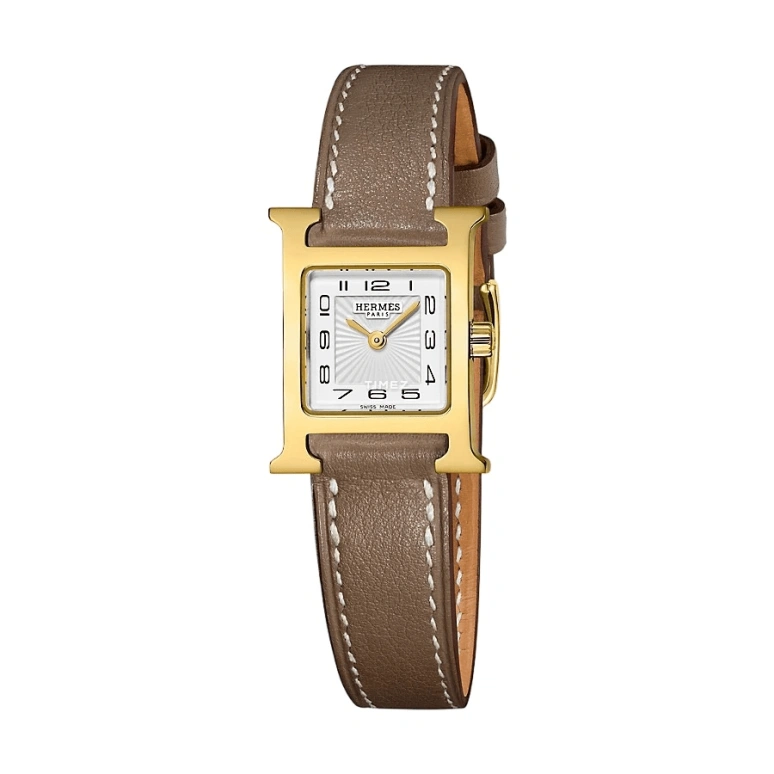 Hermès,Heure H 17.20x17.20mm,17.20x17.20mm,Stainless Steel,White,Quartz,Sapphire,Square,W055218WW00