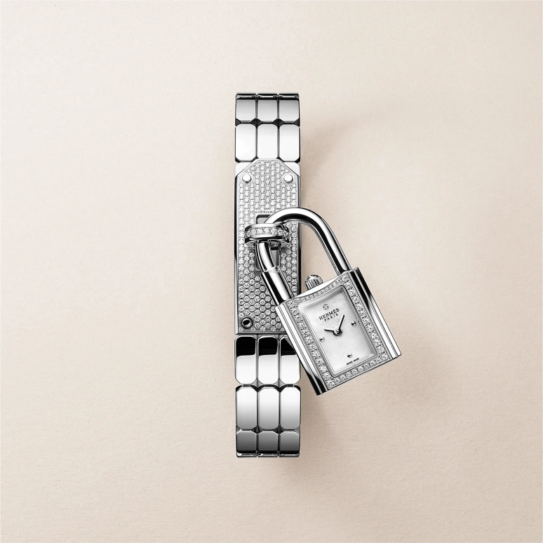Hermès,Nantucket 16mm,16mm,Stainless Steel,White,Quartz,Sapphire,Crystal Glass,Square,W056371WW00