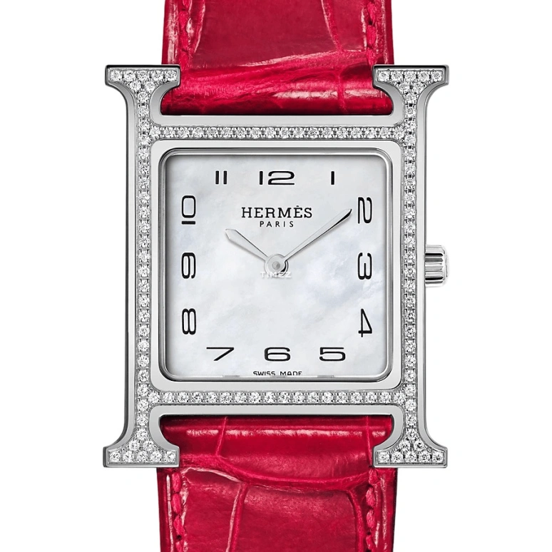 Hermès,Heure H 26mm,26mm,Stainless Steel,Silver White,Quartz,Sapphire,Square,W047214WW00