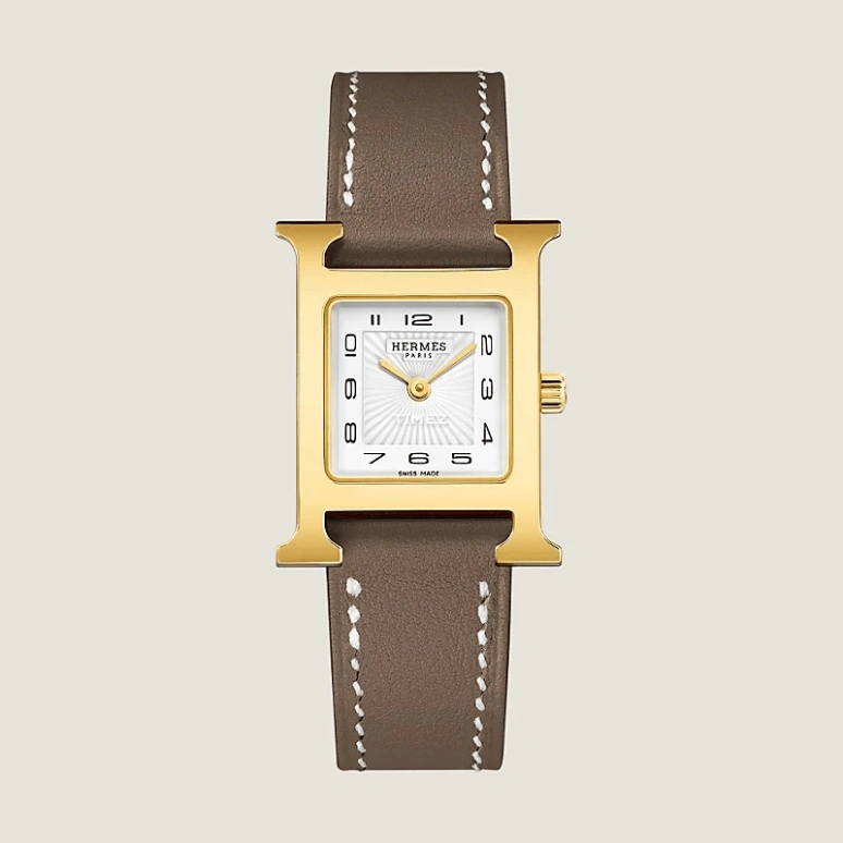 Hermès,Heure H 25x21mm,25x21mm,Stainless Steel,White,Quartz,Sapphire,Crystal Glass,Square,W055422WW00