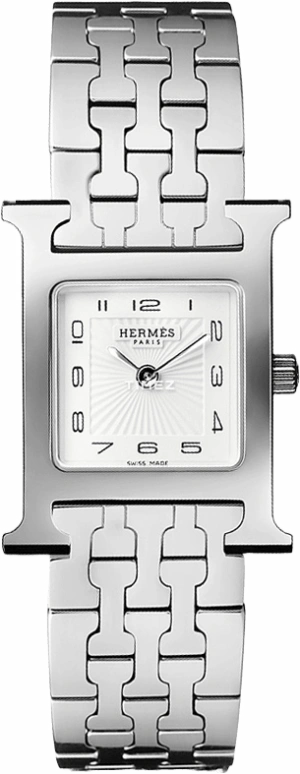 Hermès,Heure H 21x21mm,21x21mm,Stainless Steel,White,Quartz,Sapphire,Crystal Glass,Rectangular,W036701WW00