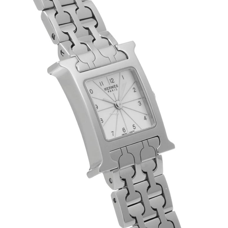 Hermès,H Hour 30x21mm,30x21mm,Stainless Steel,Silver White,Quartz,Sapphire,Crystal Glass,Square,HH1,HH1.110.212/4835
