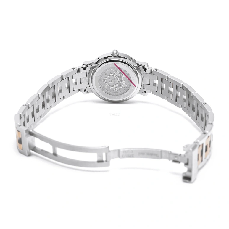Hermès,Clipper 24mm,24mm,Stainless Steel,White,Quartz,Day,Sapphire,Crystal Glass,CL4,CL4.220.130/3752