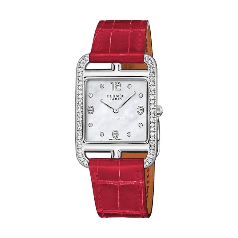 Hermès,Cape Cod 29x29mm,29x29mm,Stainless Steel,White,Quartz,Sapphire,Crystal Glass,Square,W044213WW00