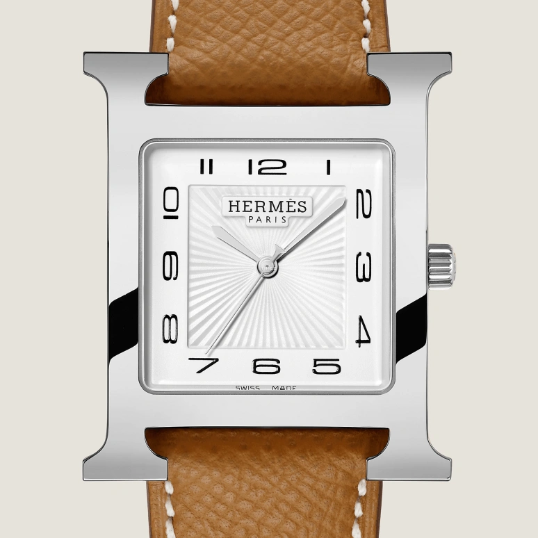 Hermès,Heure H 30.50x30.50mm,30.50x30.50mm,Stainless Steel,White,Quartz,Sapphire,Square,W036831WW00
