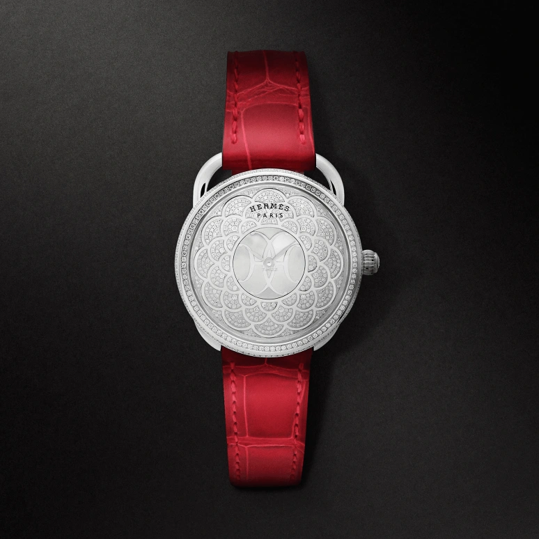Hermès,Arceau 34mm,34mm,White Gold,White,Automatic,50hours,In-house Caliber,W047855WW00