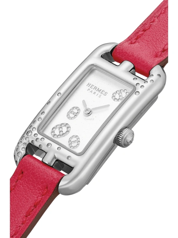 Hermès,Nantucket 17x23mm,17x23mm,Stainless Steel,Silver White,Quartz,Sapphire,Rectangular,W052183WW00