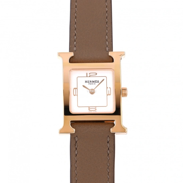 Hermès,Heure H 21mm,21mm,Stainless Steel,White,Quartz,Sapphire,Square,W049198WW00