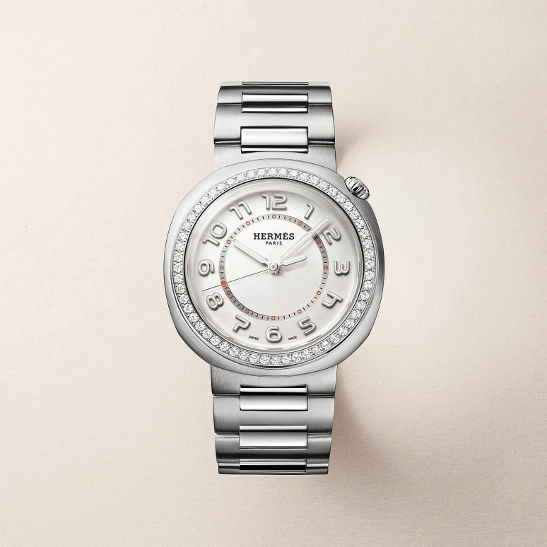 Hermès,Hermès Cut 36mm,36mm,Stainless Steel,Silver White,Automatic,50hours,In-house Caliber,W403229WW00