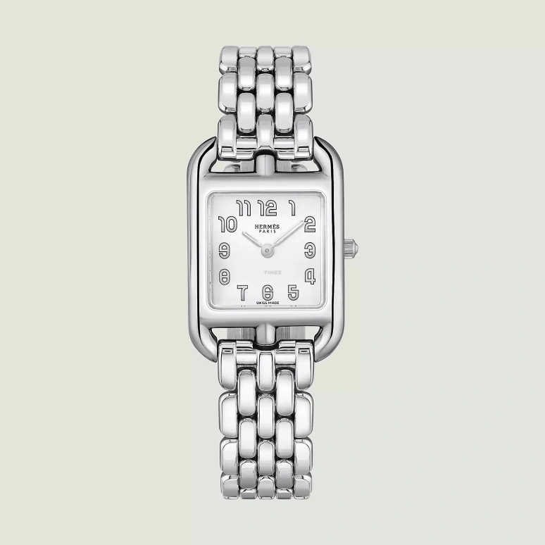 Hermès,Cape Cod 31x23mm,31x23mm,Stainless Steel,White,Quartz,Sapphire,Crystal Glass,Square,W057466WW00