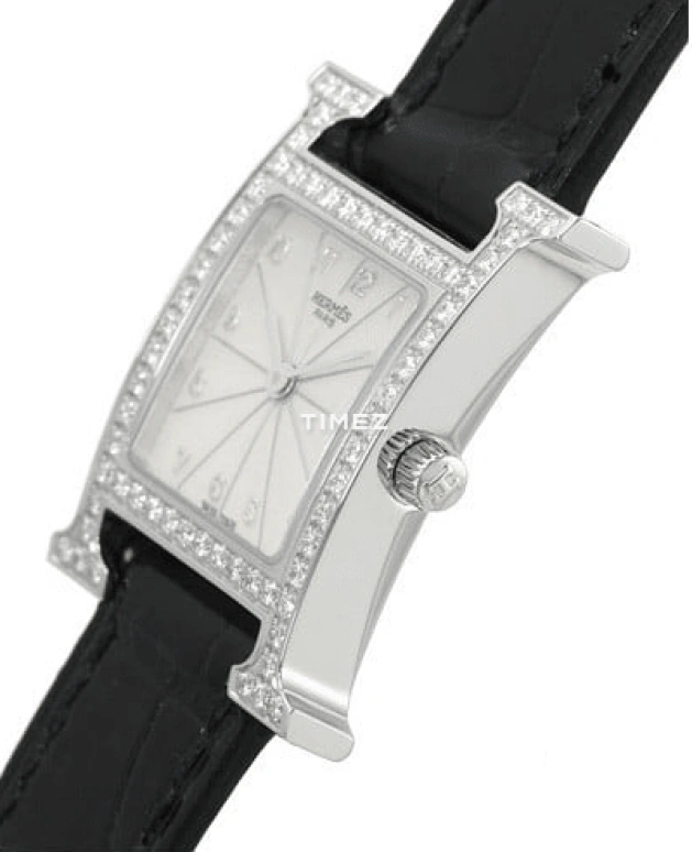 Hermès,H Hour 30x21mm,30x21mm,Stainless Steel,Silver White,Quartz,Sapphire,Crystal Glass,Square,HH1,HH1.230.271/ZNO