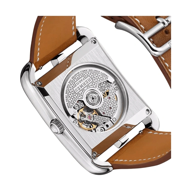 Hermès,Cape Cod 33x33mm,33x33mm,Stainless Steel,White,Automatic,Day,50hours,W041173WW00
