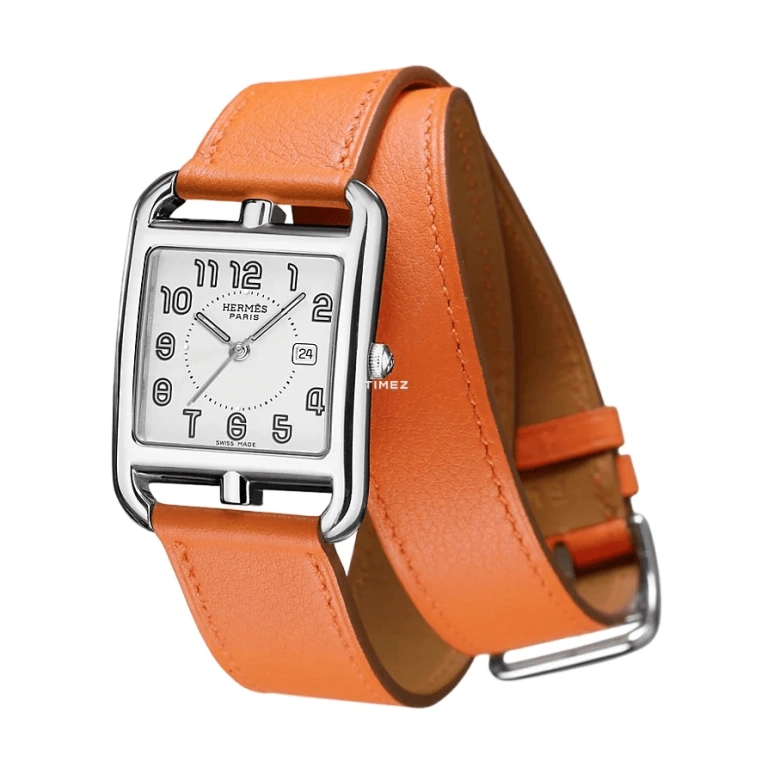 Hermès,Cape Cod 29x29mm,29x29mm,Stainless Steel,White,Quartz,Day,Sapphire,Crystal Glass,W043665WW00