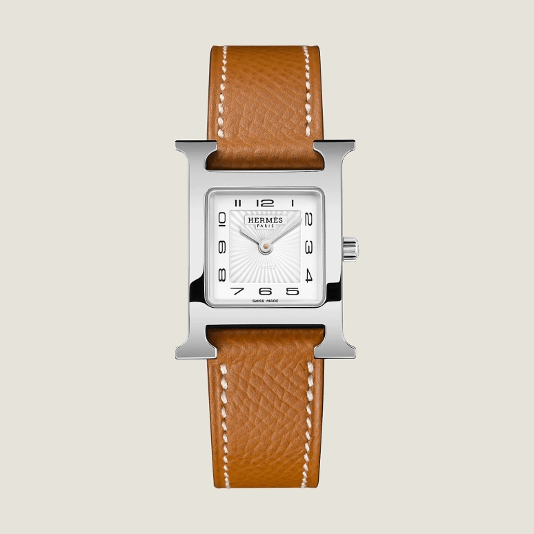 Hermès,Heure H 25x21mm,25x21mm,Stainless Steel,White,Quartz,Sapphire,Crystal Glass,Square,W036702WW00